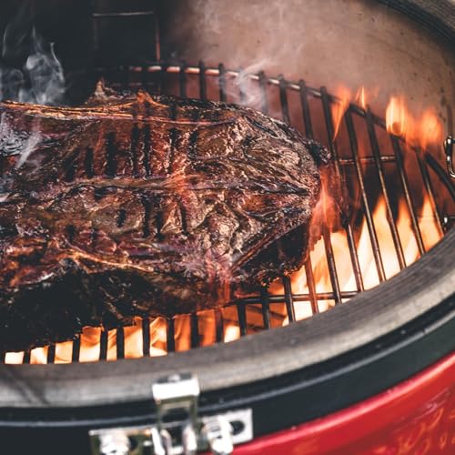 Kamado Joe Classic Joe II 18-Inch Ceramic Charcoal Grill and Smoker Red - Image 2