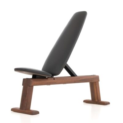 NOHrD BenchPress Walnut Adjustable Bench, Black