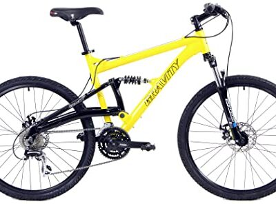 Gravity FSX 1.0 Dual Suspension Mountain Bike, Yellow, 19in