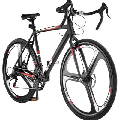 VEVOR SS-700C-05 Black+Red 700x28C Road Bike