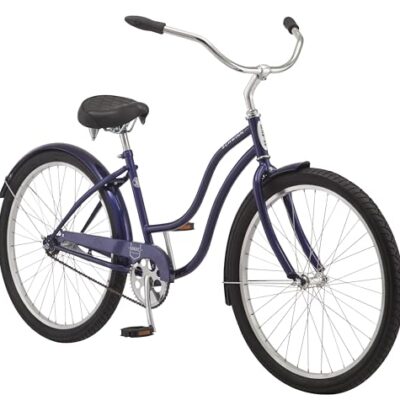 Schwinn Mikko Adult Beach Cruiser Bike, Navy, 26-Inch