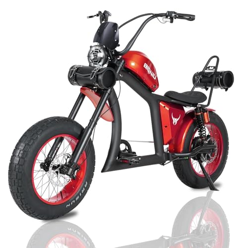 BIGNIU BG-X PRO Electric Bike, Dark Red, Large