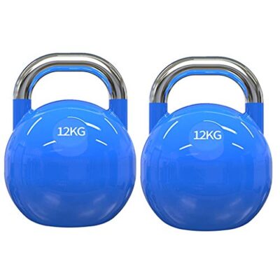 ZYCSKTL One-Piece Steel Kettlebell Set, 12kg x 2 Blue