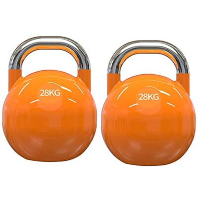 ZYCSKTL 28kg Orange One-Piece Kettlebell, 22 lb