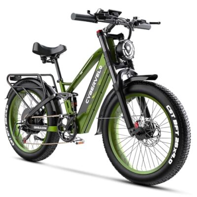 Cybervelo EK9green 26" A-Green Electric Bike, 5000W Peak