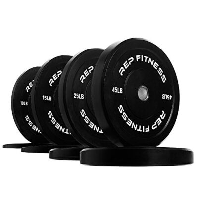 REP Rubber Bumper Plates 190 lb Set, Black