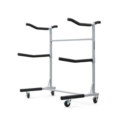 SPAREHAND Triple Kayak Storage Rack, Harbor Grey, One Size