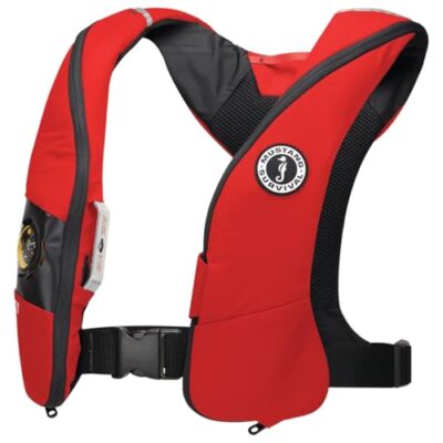 MUSTANG SURVIVAL Elite 120 Inflatable PFD, Red, One Size