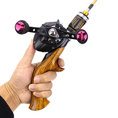 5sssallefaa Ice Fishing Rod with Wooden Handle, 53cm