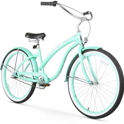 Firmstrong Bella Classic Women's Beach Cruiser Bike, 3 Speed Hybrid Bicycle, 26 Inch Wheels,