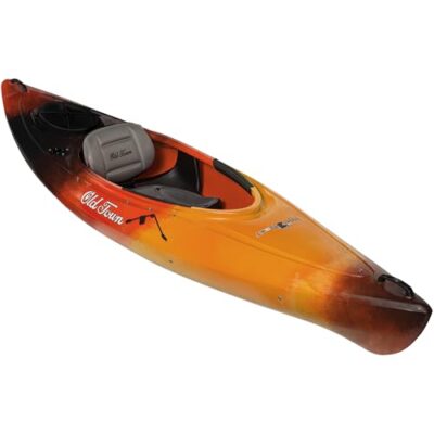 Old Town Heron 9XT Solo Sit-Inside Recreational Paddle Kayak, 9 ft 6 in, Lava