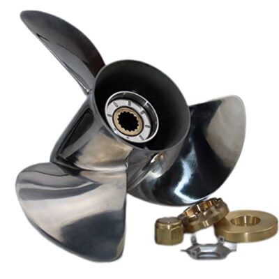 Boatman 13 1/4x17 Aluminum/Stainless Steel Outboard Propeller Compatible with Mercury Engine