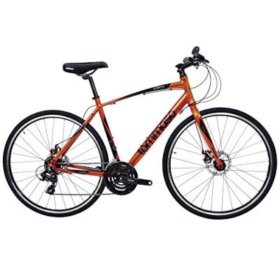 Tommaso Forza Shimano Tourney Hybrid Disc Brake Fitness Bike, Orange - Medium