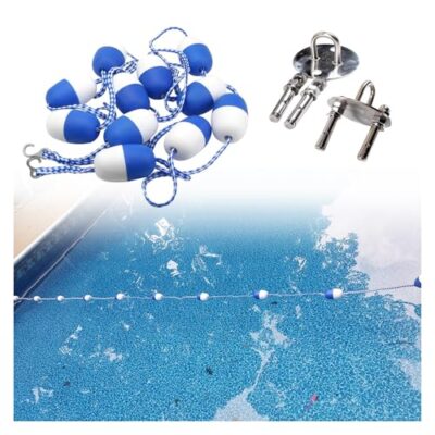 GJZDPMY Pool Safety Divider Lane Line,Floating Pool Safety Divider Rope Kit - 39ft Swim Lane